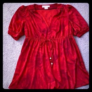 Red Michael Kors dressy top